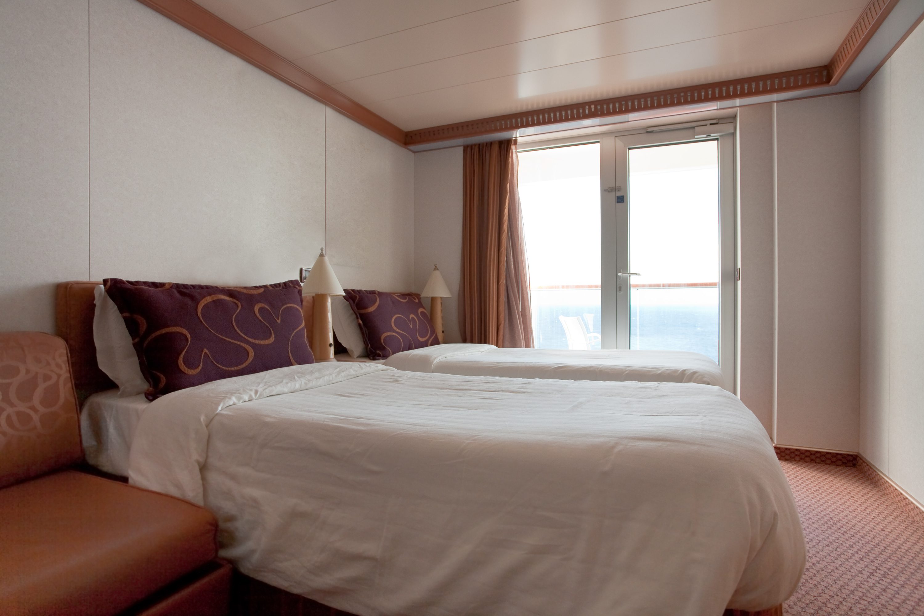 two bed cabin on cruise liner - room