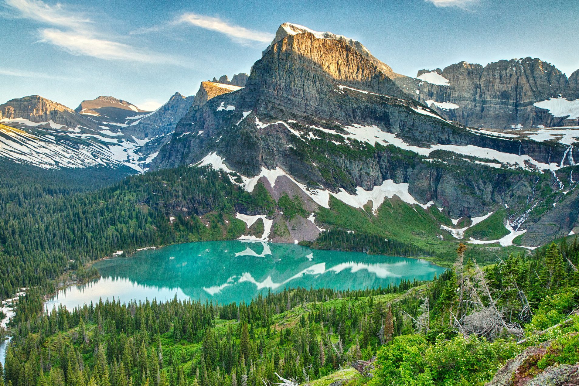 Mountains in Glacier National Park in Montana, USA.