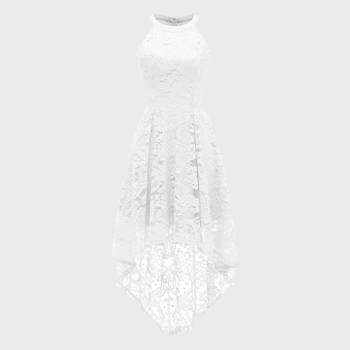 Halter Floral Lace Dress