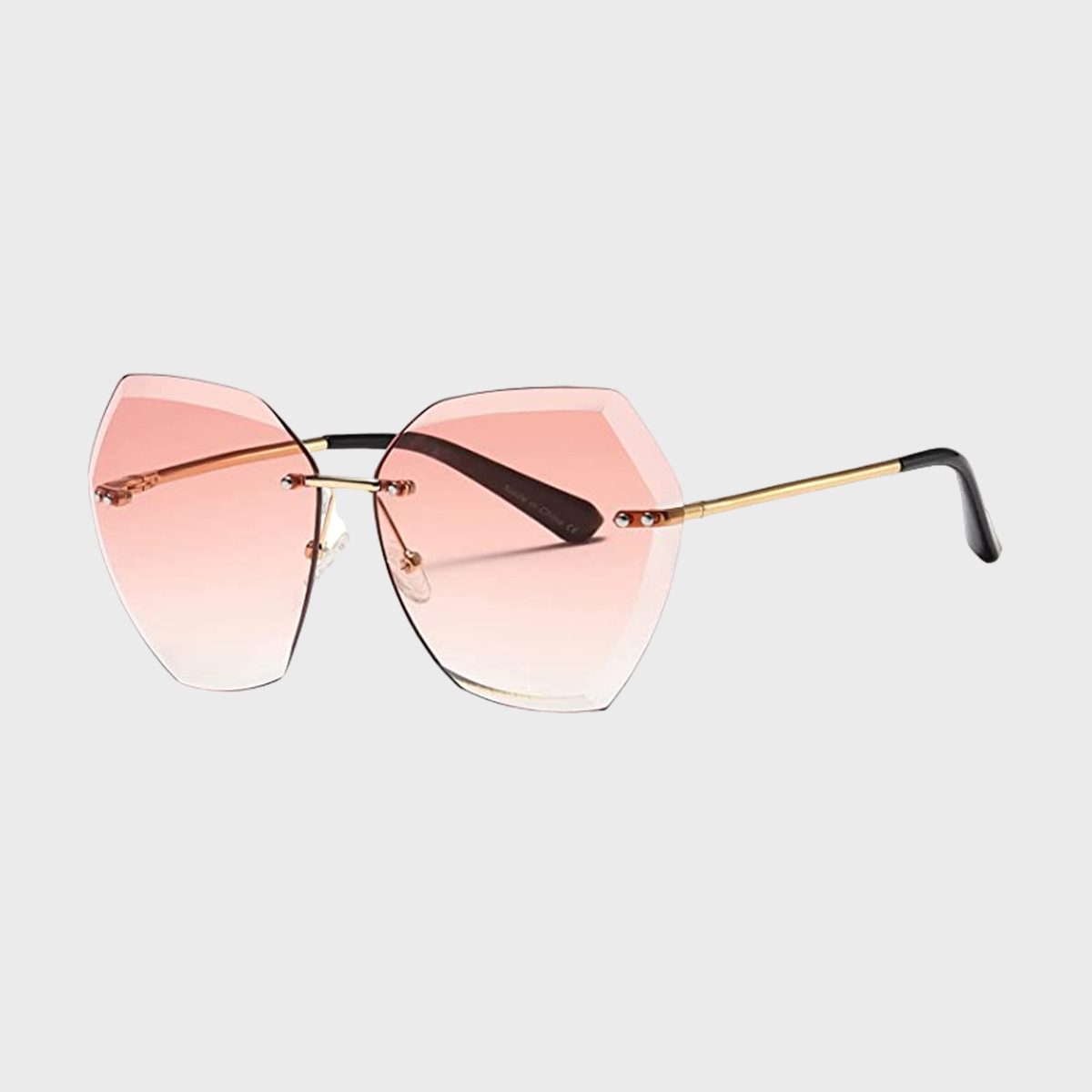 Oversized Rimless Sunglasses