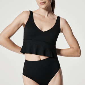 Pique Longline Flounce Swim Top Ecomm Via Spanx