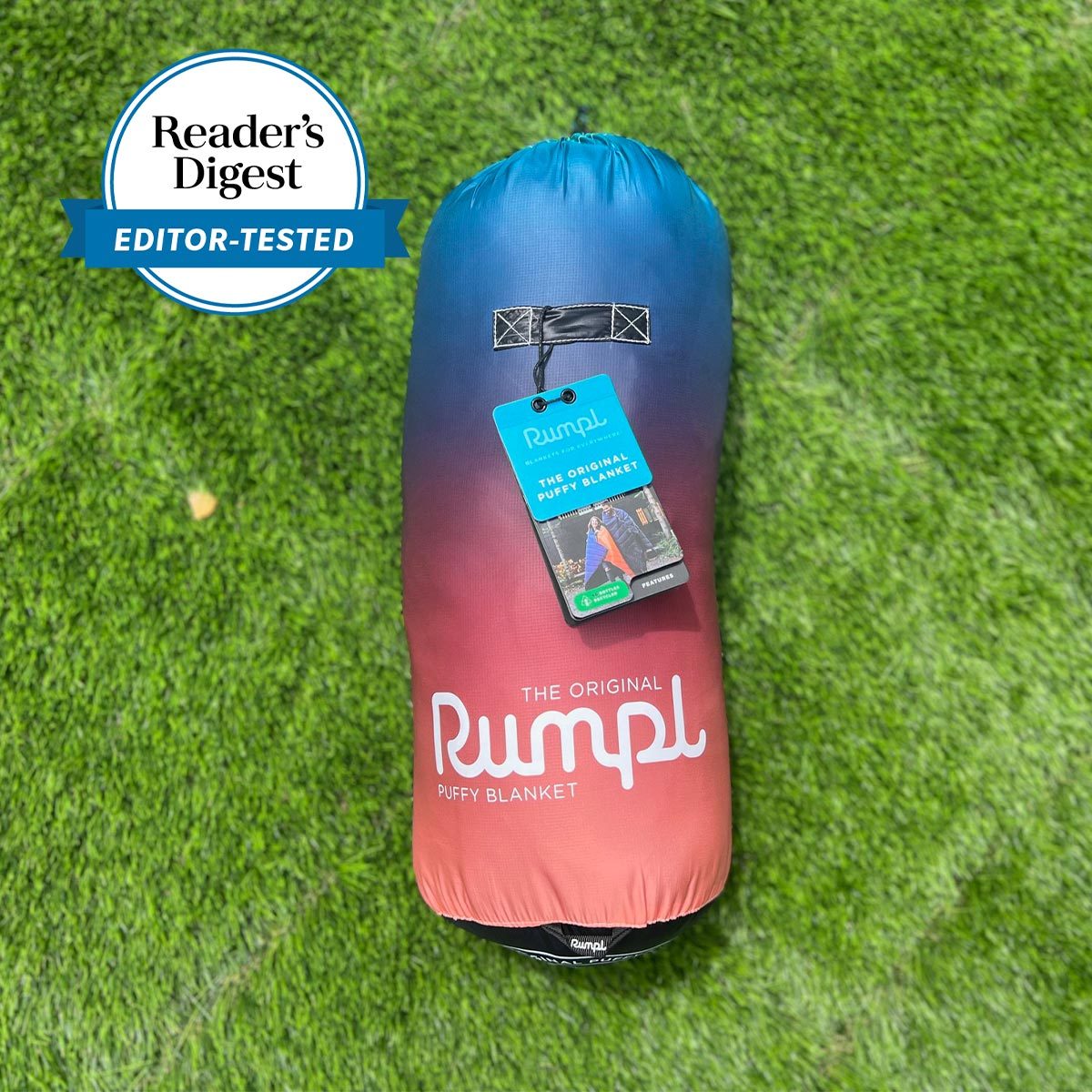 Rumpl Camping Blanket rolled up