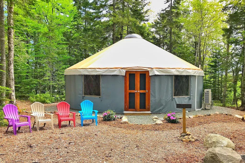 Glamping Yurt Near Acadia National Park, Southwest Harbor, Maine