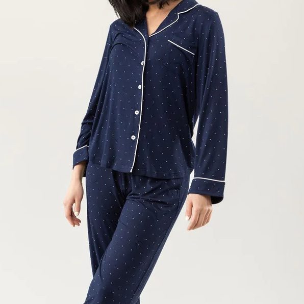 Bamboo Long Pajama Set Ecomm Via Cozyearth.com