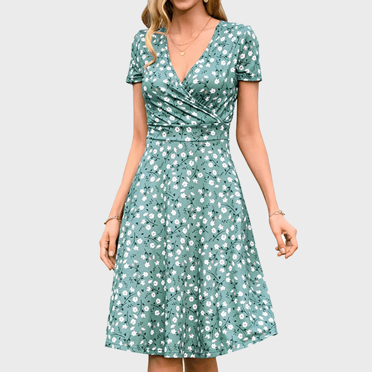 Cross Front Wrap Dress