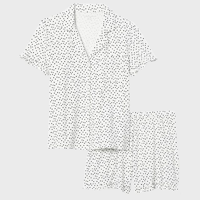 Amazon Essentials Cotton Modal Collar Pajama Set