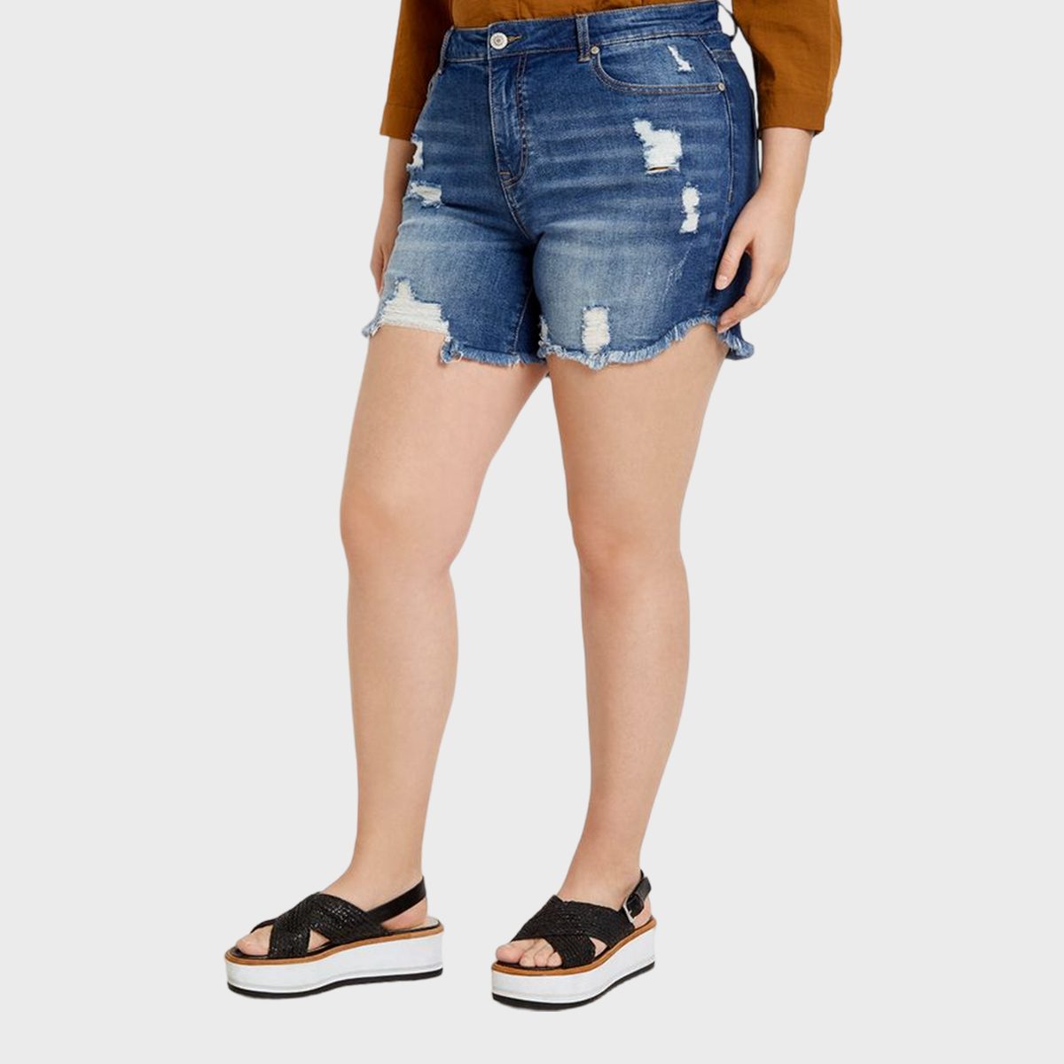 Distressed Denim Short