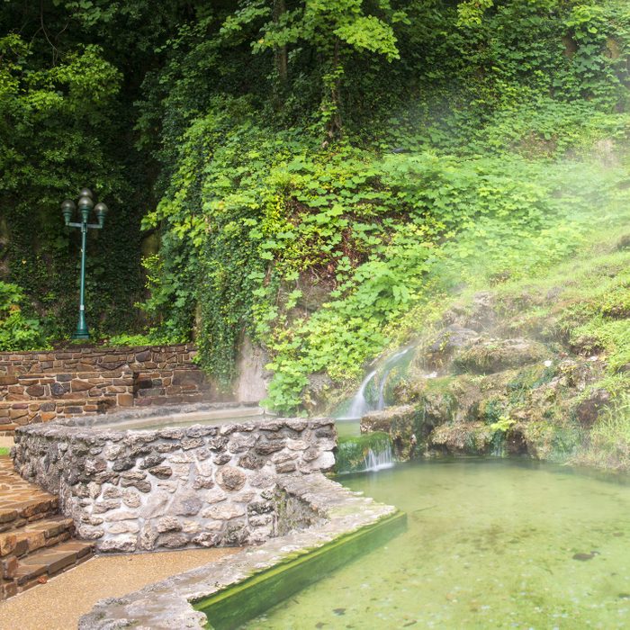 Little waterfalls and pond in Hot Springs National Park