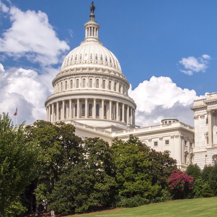 View of the United States Capitol building at Washington DC, USA.