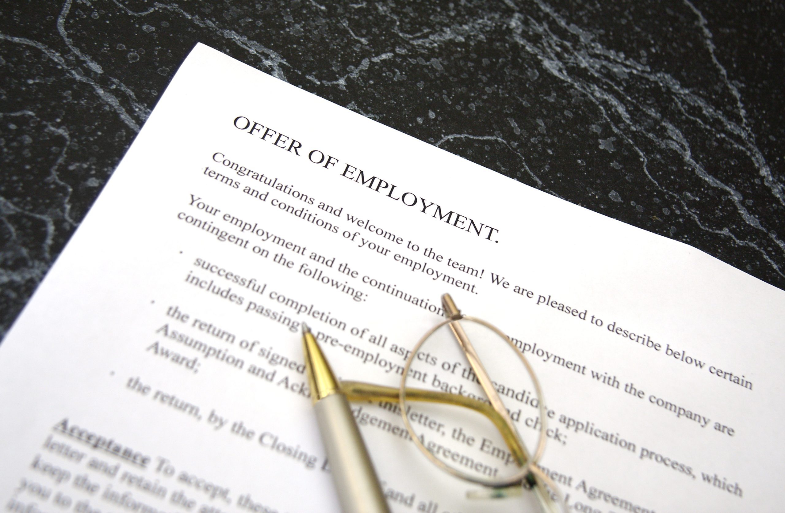 Offer of Employment