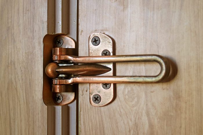 Locked Door Security Swing Bar inside the Room