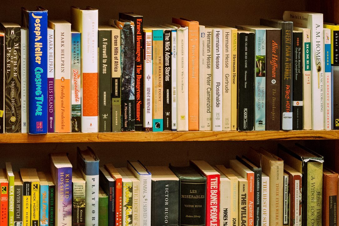 Bookstore shelves