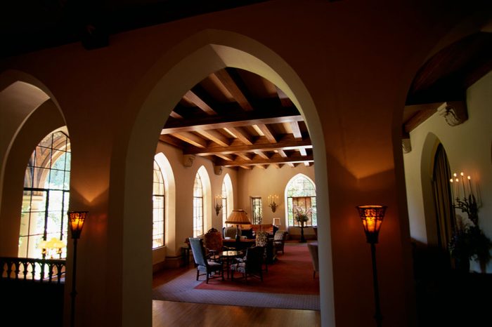Lobby in Chateau Marmont Hotel in Los Angeles