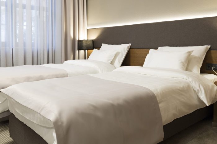 Interior of a hotel bedroom