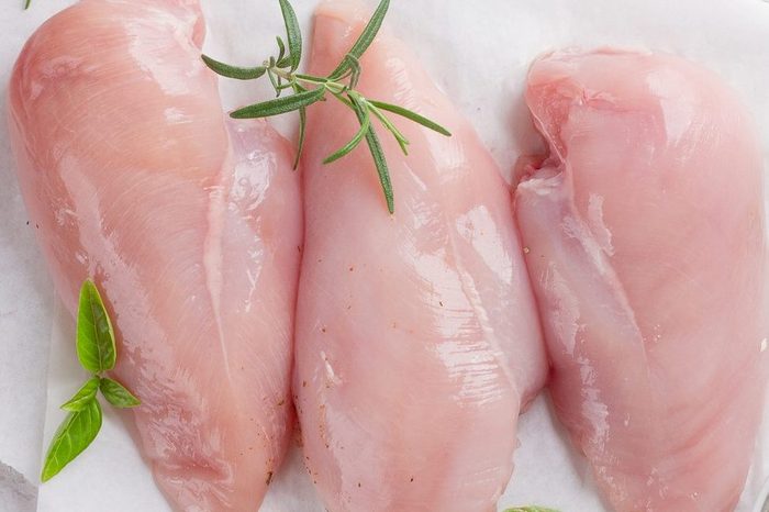 Raw chicken breast