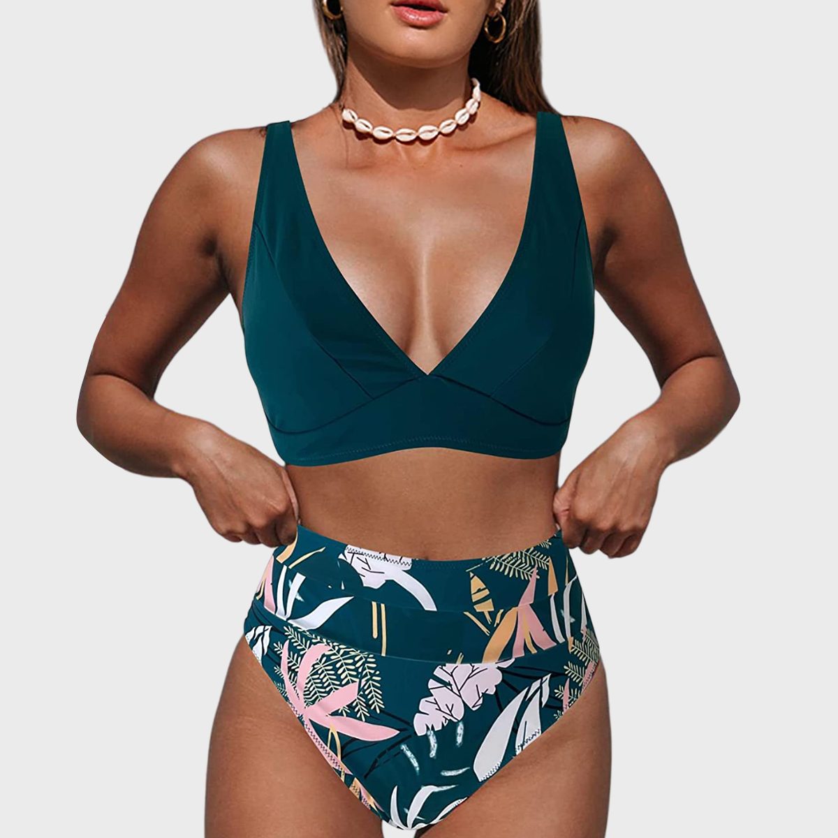 V Neck Two Piece Bikini