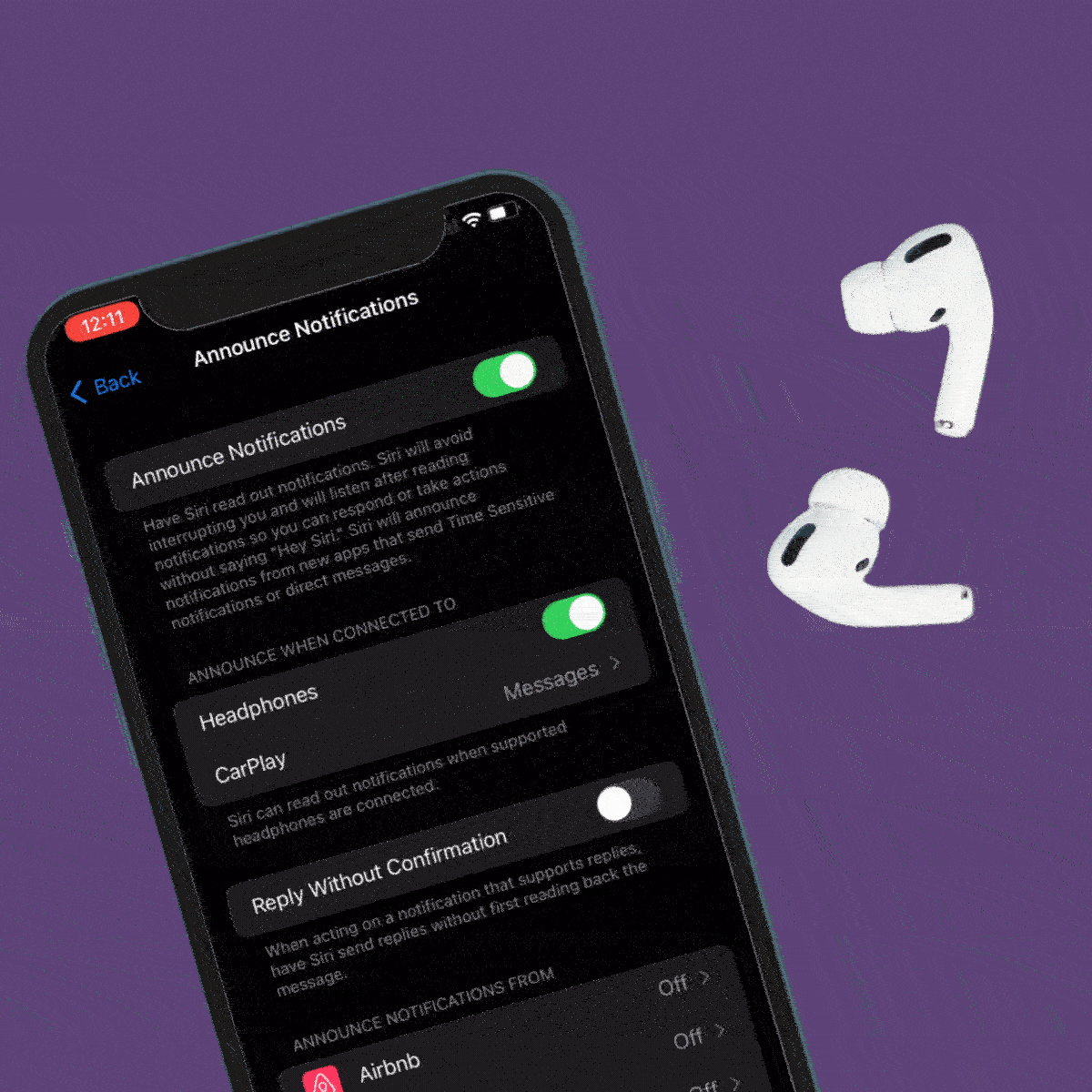 How To Turn Off Siri Announcements For Airpods Gif