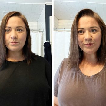 before and after Rice Water Hair Trick Tiktok