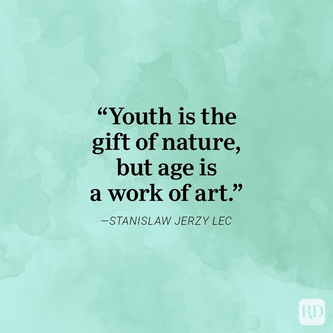 Quote about aging by Stanislaw Jerzy Lec