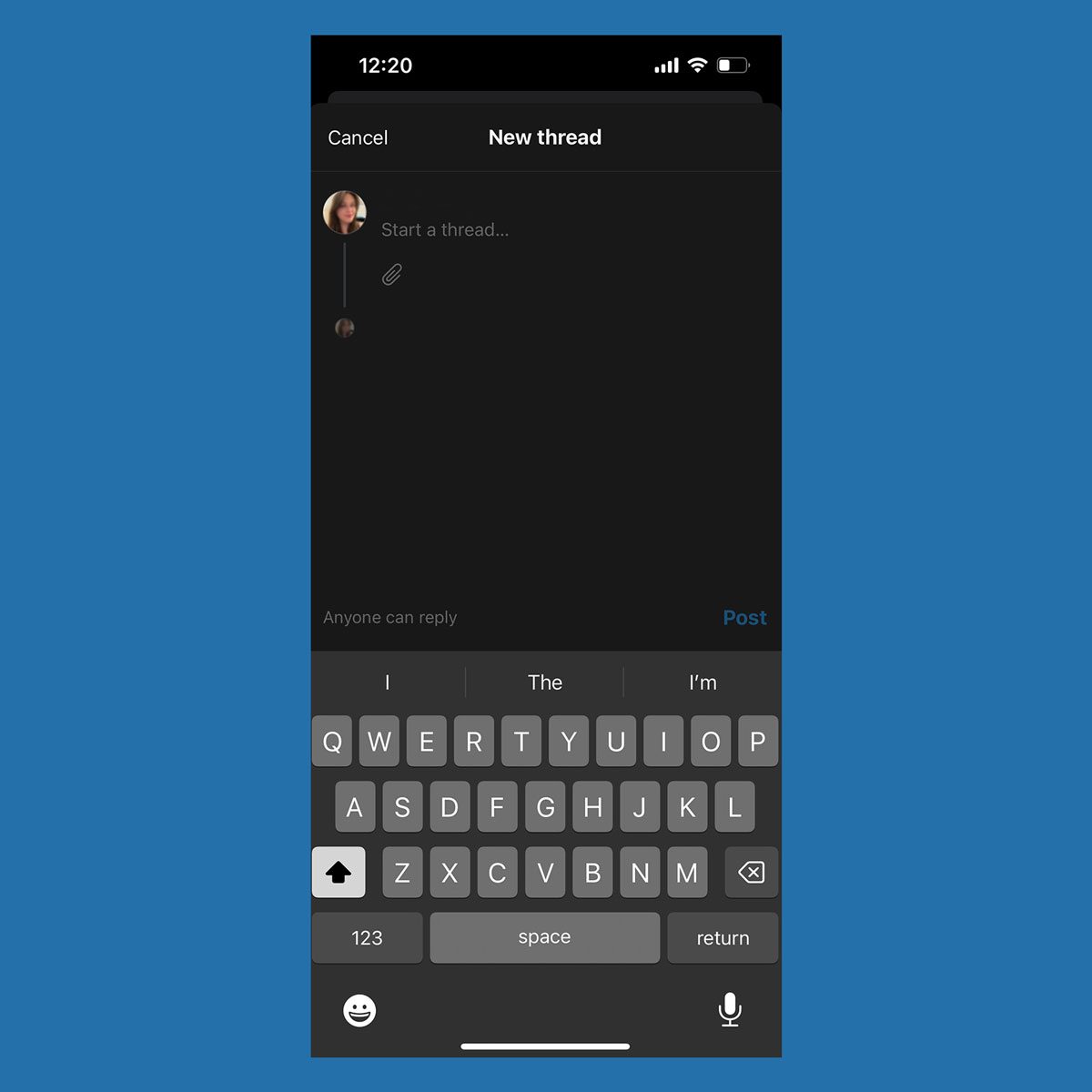 Create A Thread Blurred