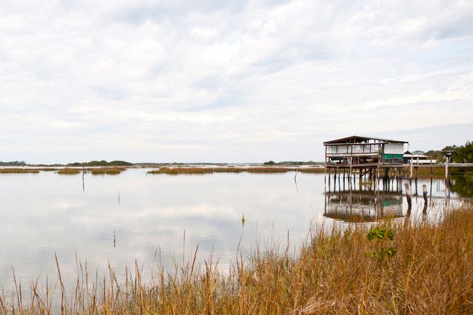 Scenic Back Bayou in Cedar Key, Florida
