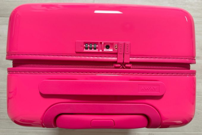 hot pink Away Carry On locks
