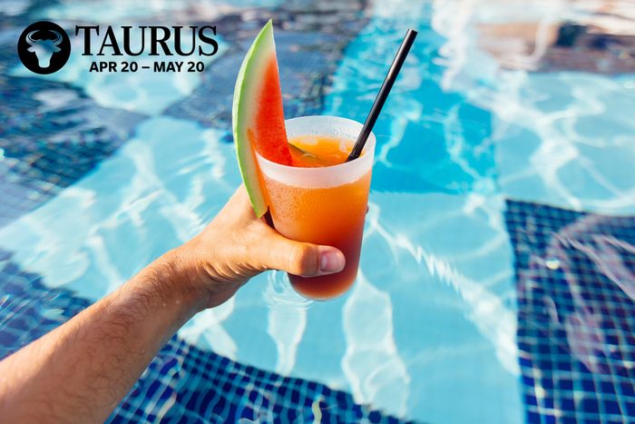 summer cocktail by the pool