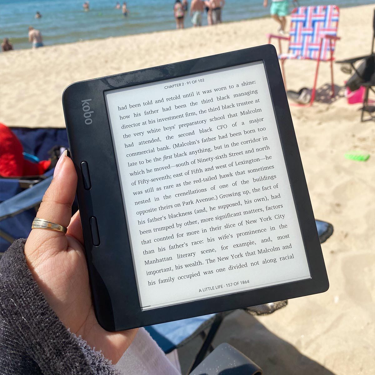 Kobo Libra 2 at the beach