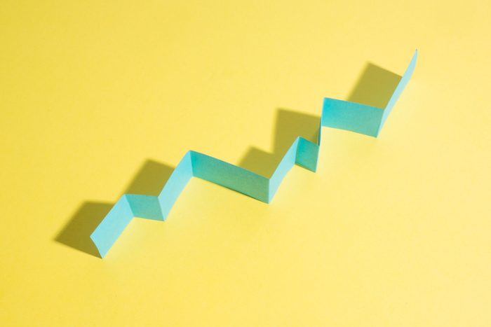 Colourful charts on yellow background