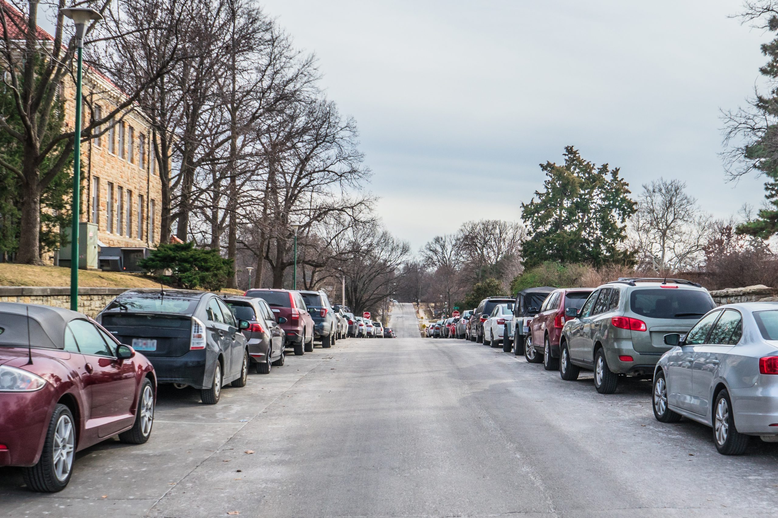 cars parallel parking on the street