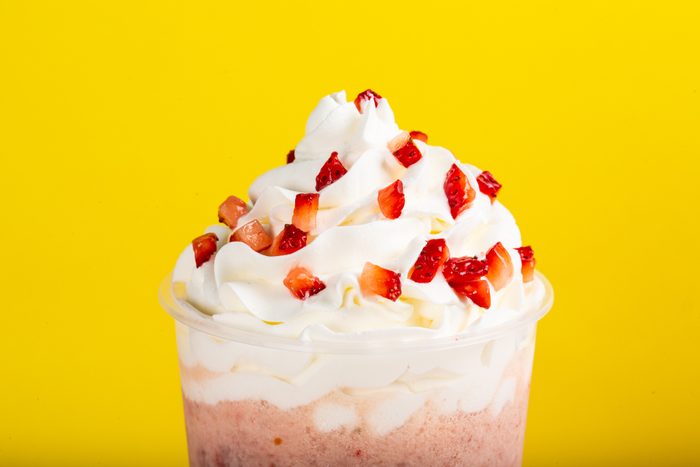 Delicious strawberry cream drink