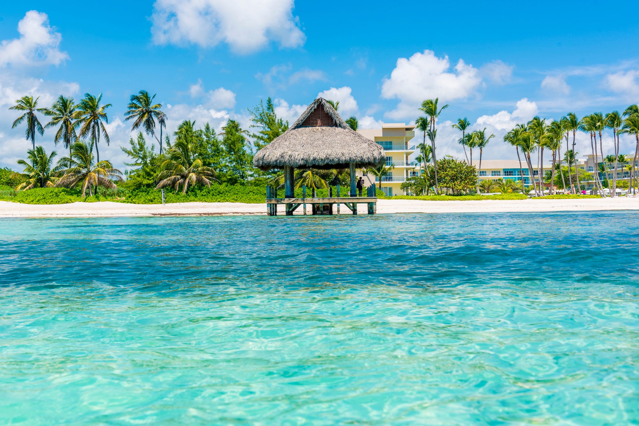 Beach hut on a tropical beach