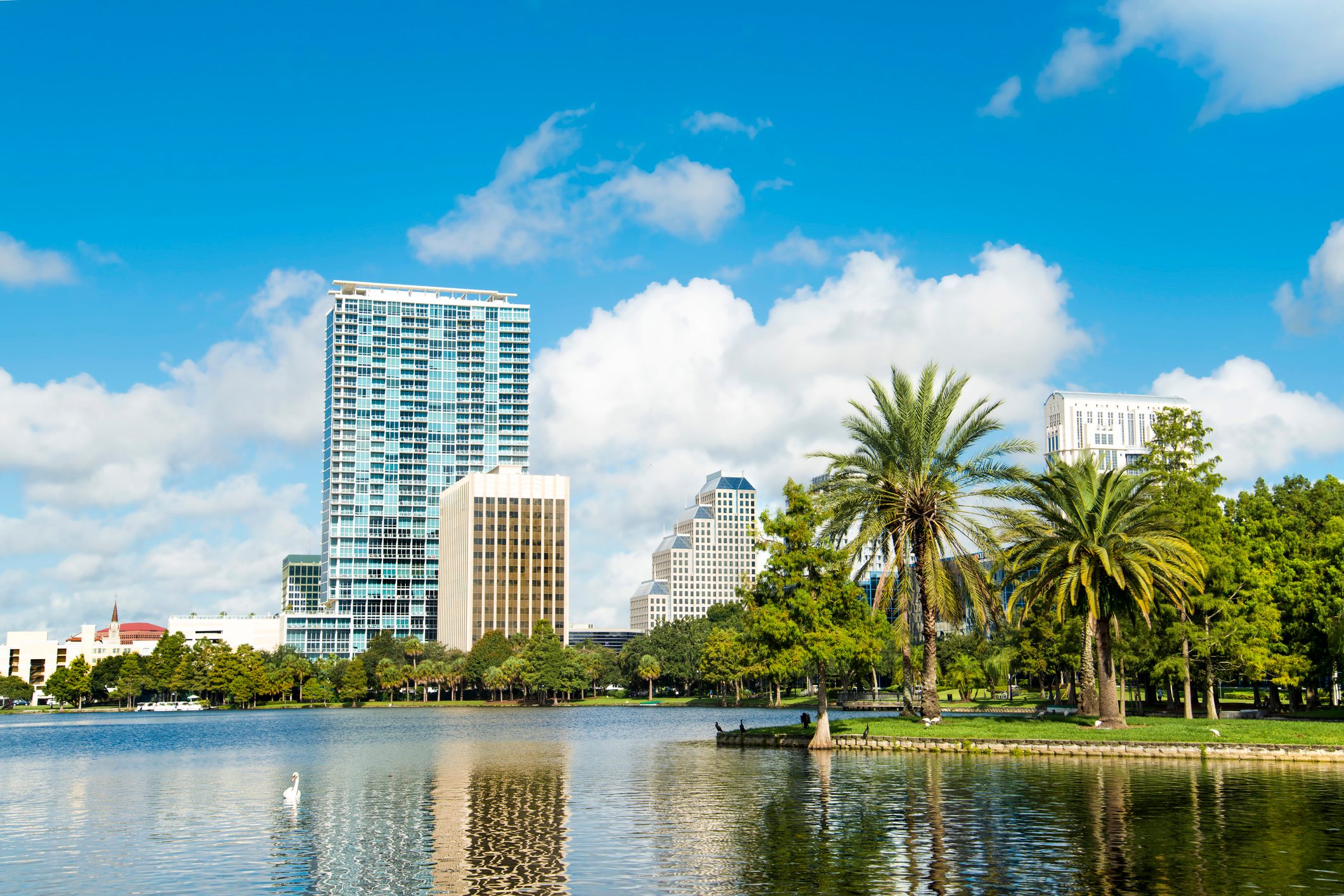 Lake Eola view in Orlando Florida