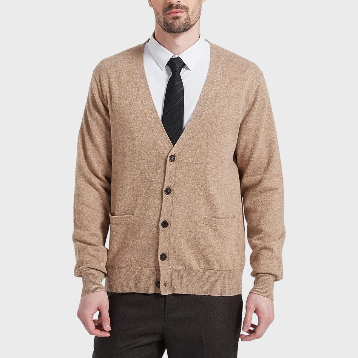 Kallspin Men's Wool Blended Cardigan