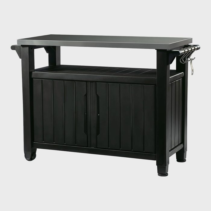 Keter Unity Xl Portable Outdoor Table And Storage Cabinet