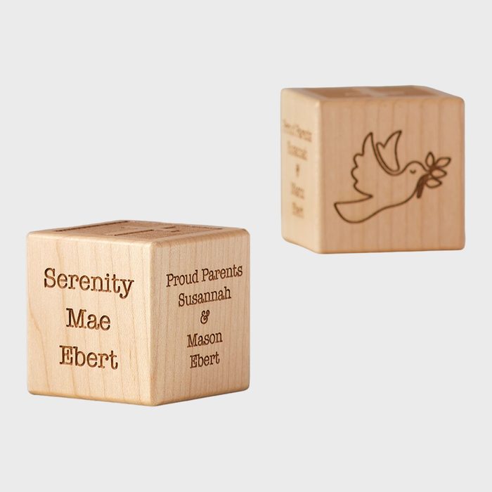 Pottery Barn Kids Wooden Christening Keepsake Block