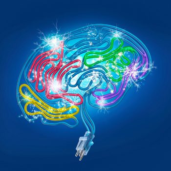 Electrical wires styled to look like a brain
