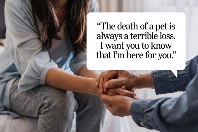 What To Say When Someone Loses A Pet 1 In Person Gettyimages 1414798527