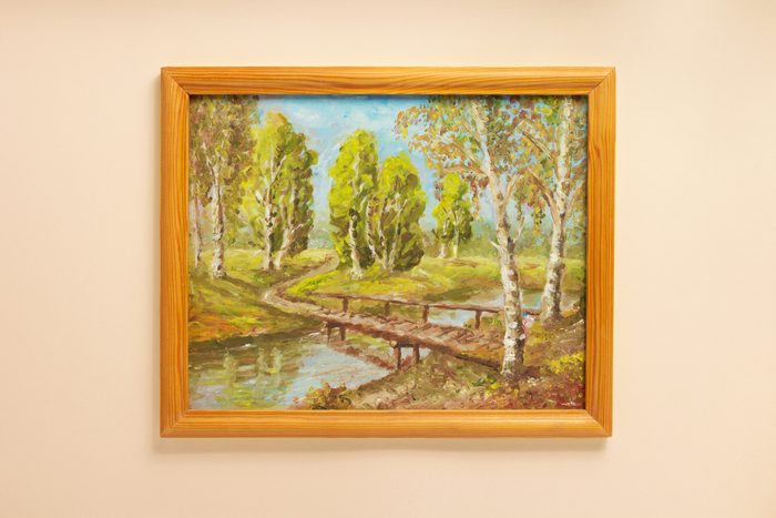 Framed Art on tan background