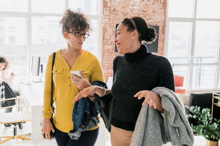 Colleagues leaving office at end of day