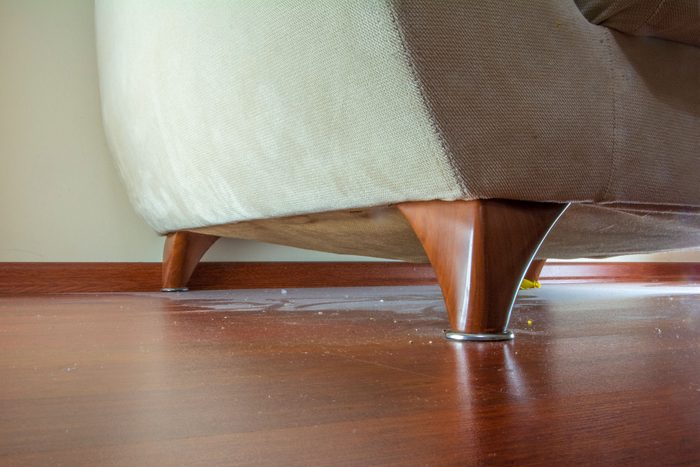 dirt under furniture