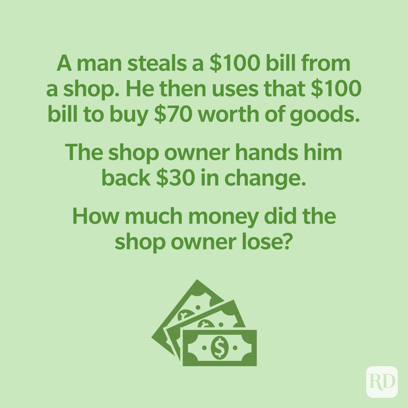 A Man Steals $100 from a Shop: Try to Solve the Viral Riddle