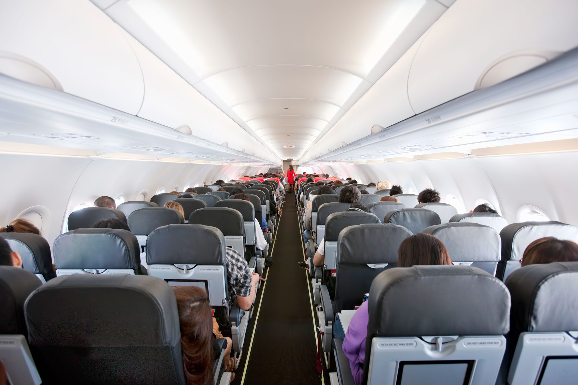 Commercial Airliner Cabin.