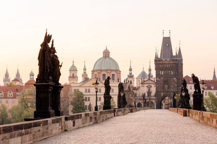 Charles Bridge early in the morning, Prague, Czech Republic