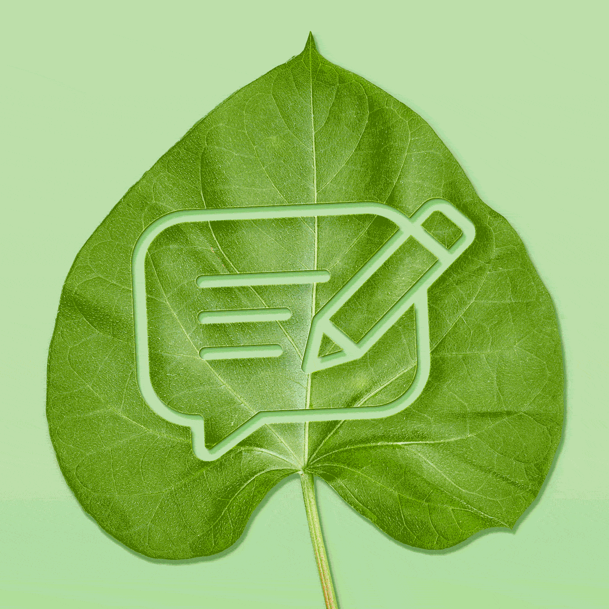 leaves showing icons representing the 8 types of intelligence on green background