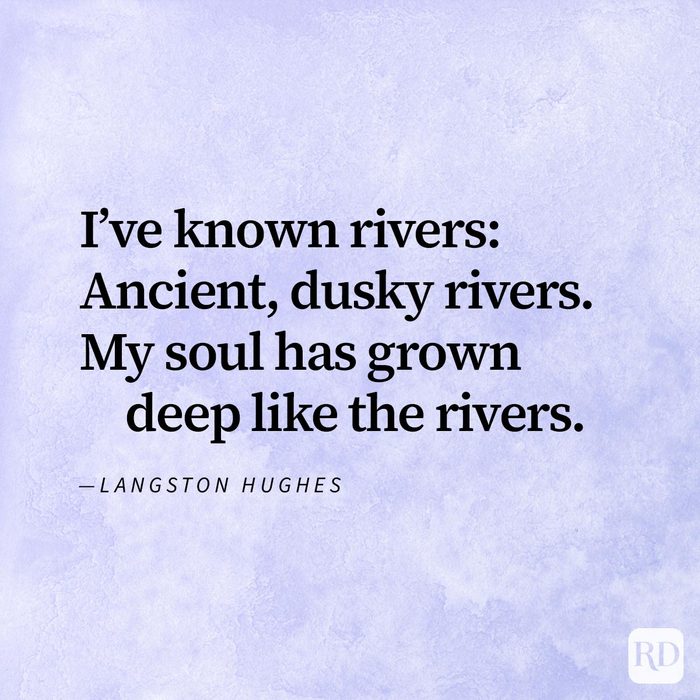 Powerful poem The Negro Speaks of Rivers everyone needs to read by Langston Hughes on watercolour purple background