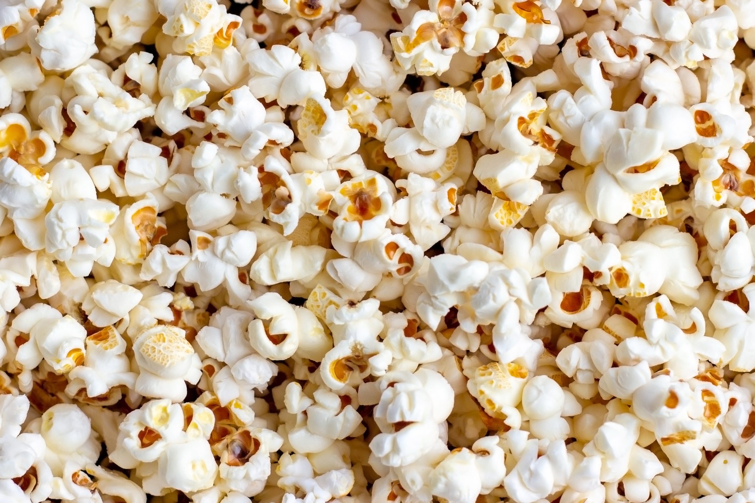 close up of microwave popcorn