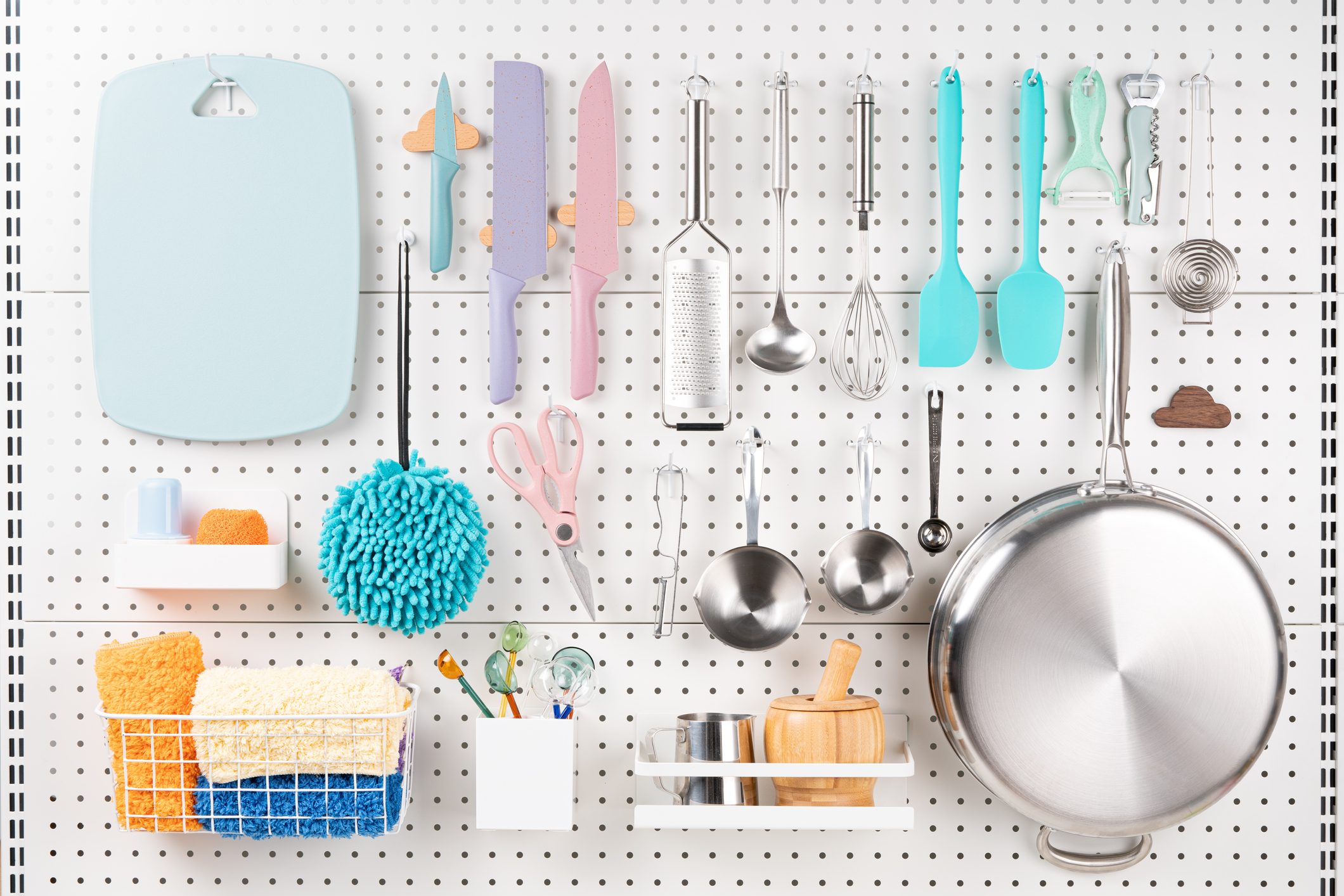 Kitchenware Pegboard Organization Ideas