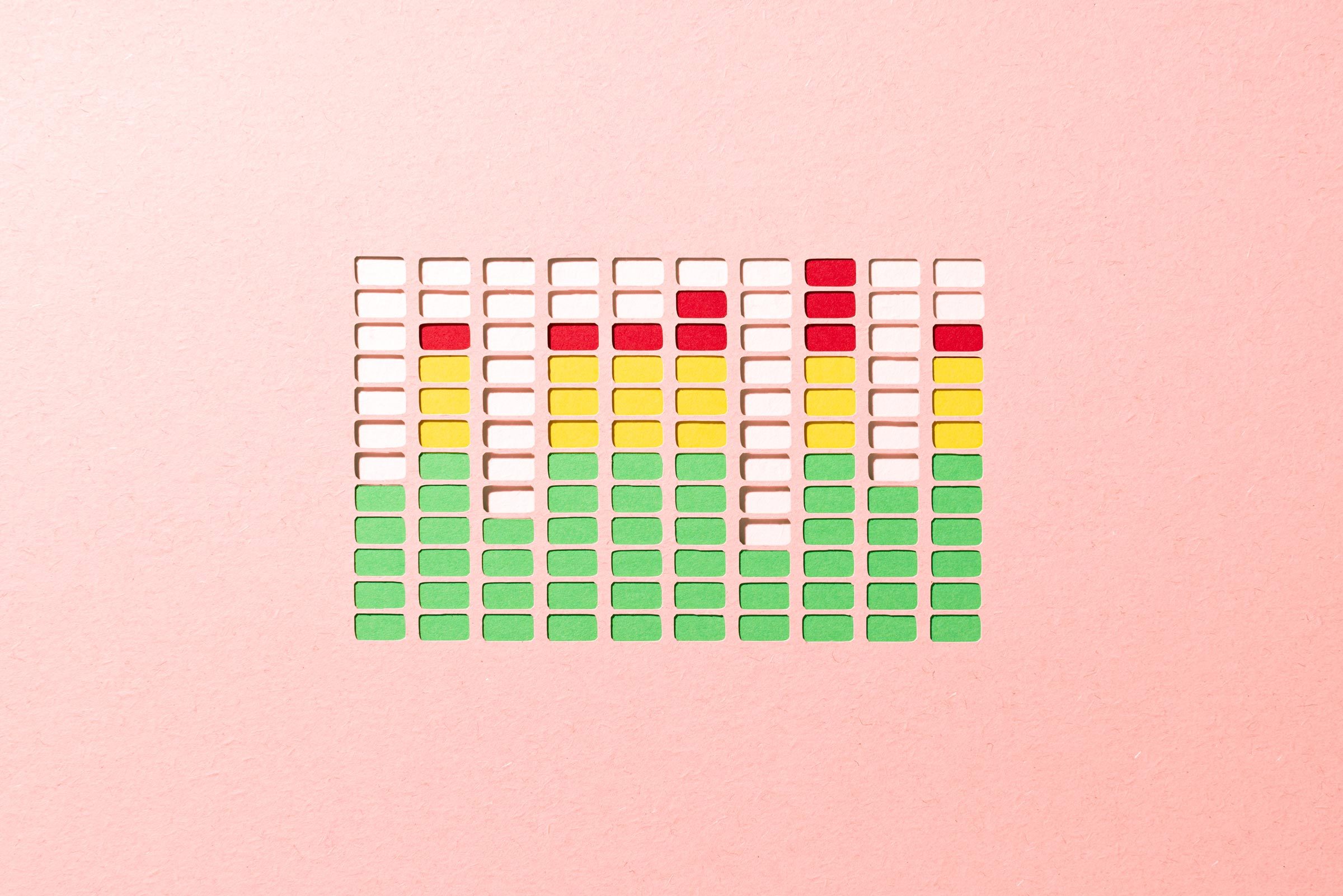 pitch in voice diagram on a pink background