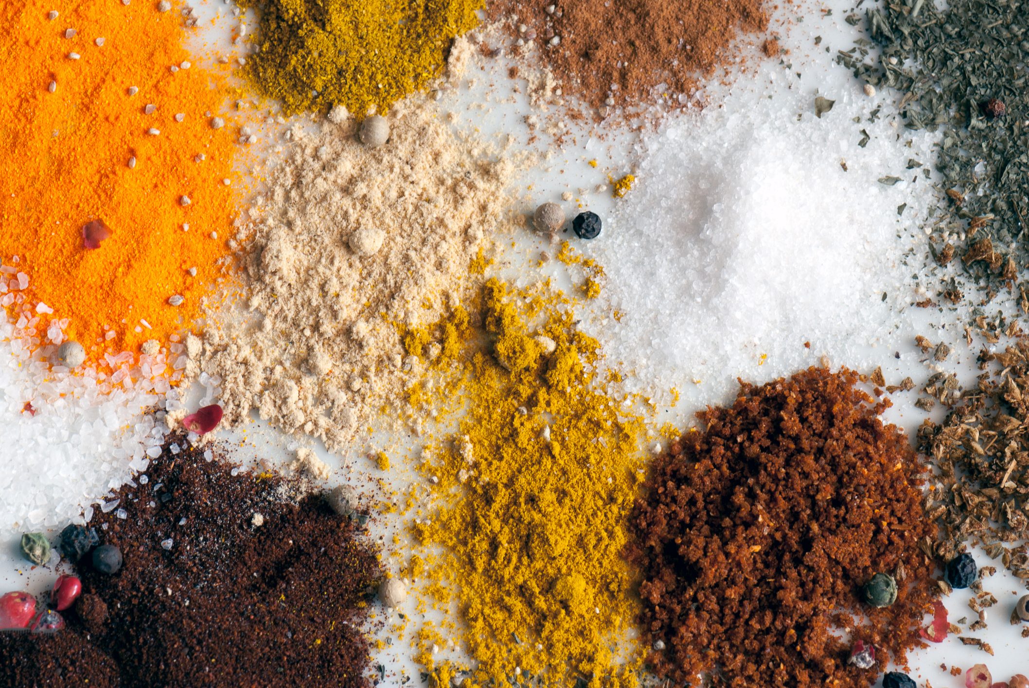 A macro species composition of different colors and textures